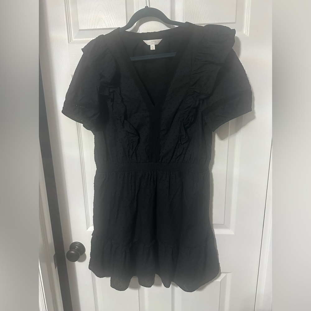 Black Ruffle Mini Dress - Picture 2 of 2
